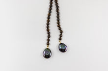 Load image into Gallery viewer, brown pearl neck scarf
