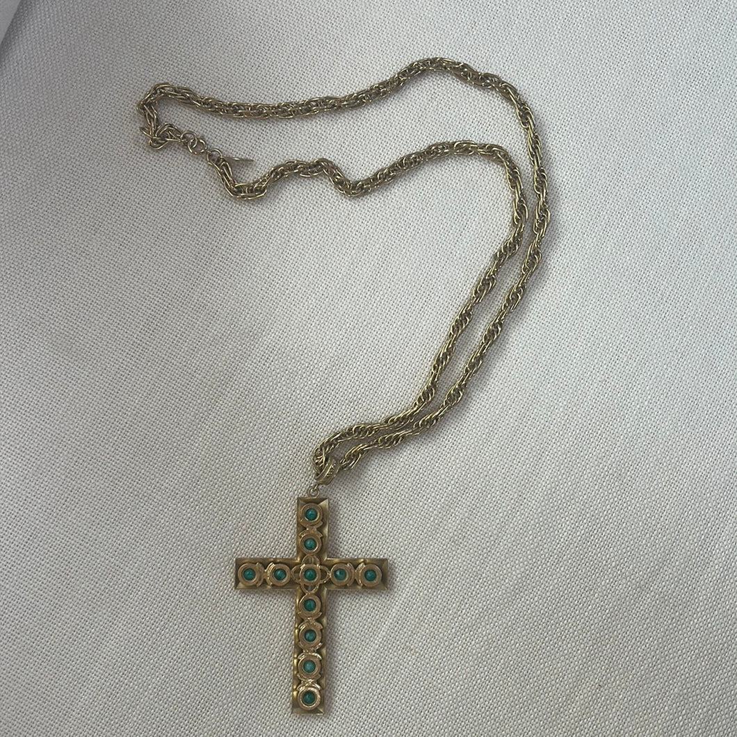 vintage cross necklace