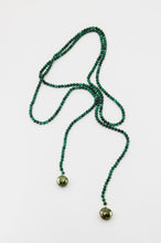 Load image into Gallery viewer, green pearl neck scarf
