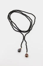 Load image into Gallery viewer, black pearl neck scarf
