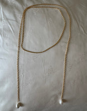 Load image into Gallery viewer, gold and pearl neck scarf
