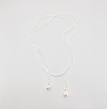 Load image into Gallery viewer, white pearl neck scarf
