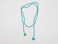 Load image into Gallery viewer, blue pearl neck scarf
