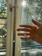 Load image into Gallery viewer, gold and pearl neck scarf
