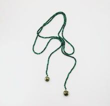 Load image into Gallery viewer, green pearl neck scarf
