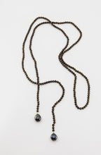 Load image into Gallery viewer, brown pearl neck scarf
