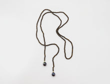 Load image into Gallery viewer, brown pearl neck scarf
