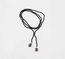 Load image into Gallery viewer, black pearl neck scarf
