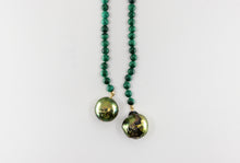 Load image into Gallery viewer, green pearl neck scarf
