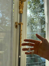 Load image into Gallery viewer, gold and pearl neck scarf
